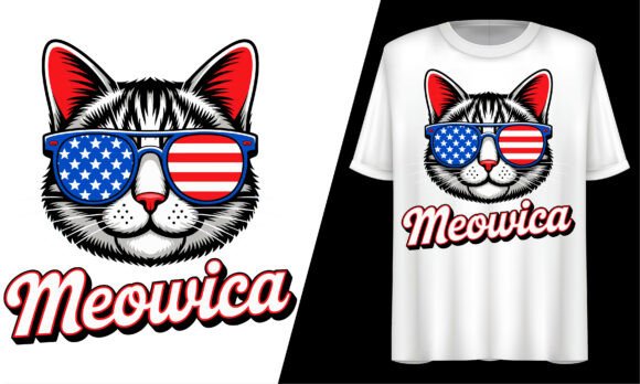 4th of July Meowica Cat Patriotic WVG