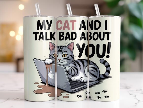 Funny Cat Tumbler Wrap for Introverts