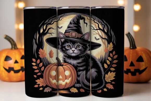 Halloween Kitten 20oz Tumbler Wrap