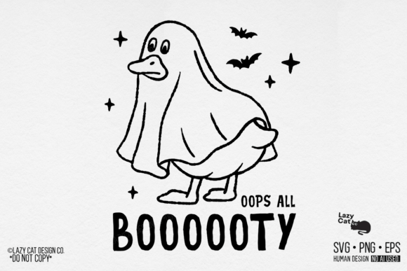 Hand-Drawn Halloween Duck Funny SVG PNG