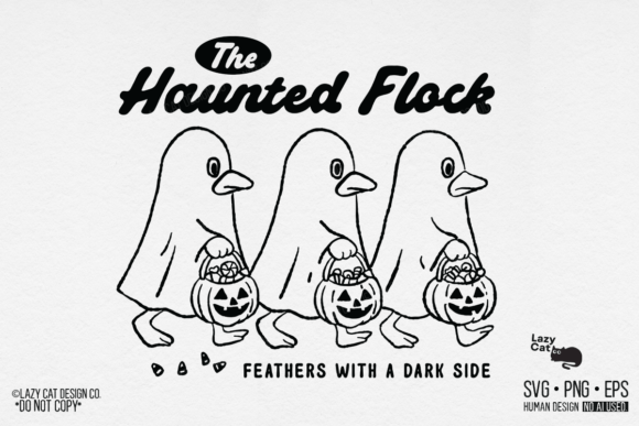 Hand-Drawn Halloween Duck SVG PNG