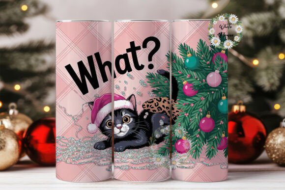 Playful Kitten Christmas 20oz Tumbler