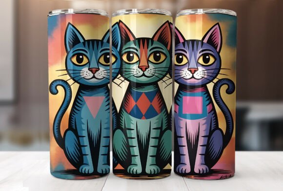 Quirky Stooges Cat Whiskers Tumbler Wrap